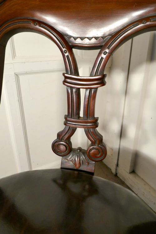 fig 2. A Victorian Swivelling Mahogany Office Chair or Desk Chair  