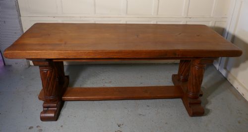 fig 4. French Arts and Crafts Golden Oak Refectory Table  
