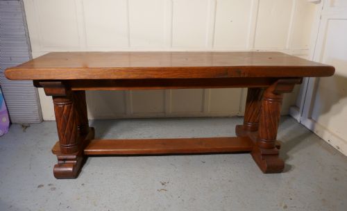 fig 5. French Arts and Crafts Golden Oak Refectory Table  