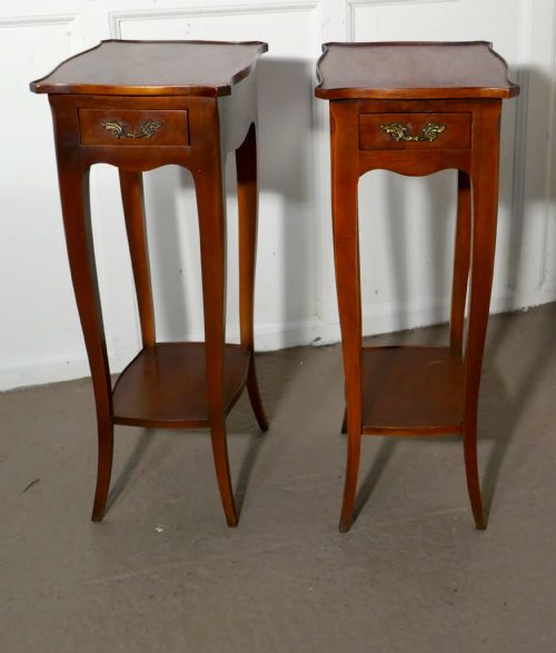 fig 3. Unusual Pair of 19th C French Mahogany Pedestal Tables