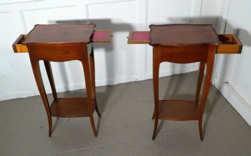 fig 4. Unusual Pair of 19th C French Mahogany Pedestal Tables