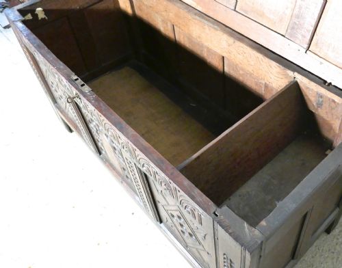 fig 3. 17th Century Carved Oak Coffer