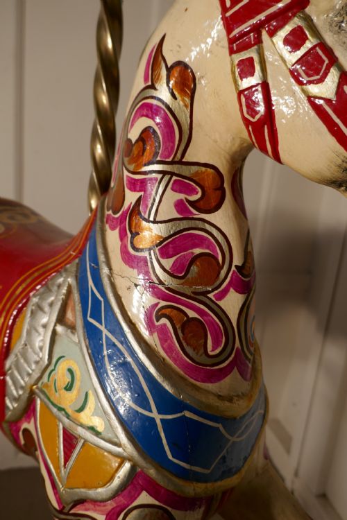 fig 2. Small 19th Century painted Wooden Carousel Galloper or Fair Ground Horse