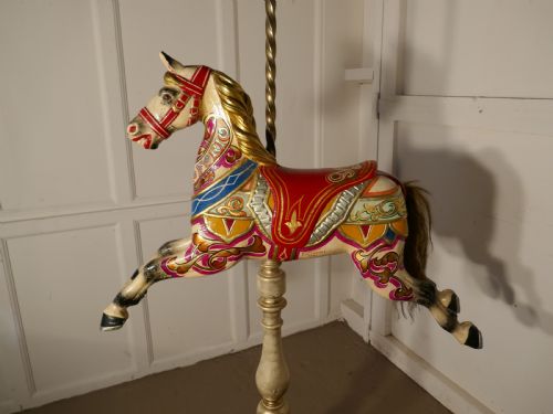 fig 4. Small 19th Century painted Wooden Carousel Galloper or Fair Ground Horse
