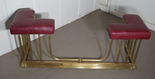 fig 3. A Victorian Adjustable Brass and Leather Club Fender