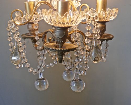 fig 2. A Stunning 3 Branch Chandelier by Lucien Gau Paris