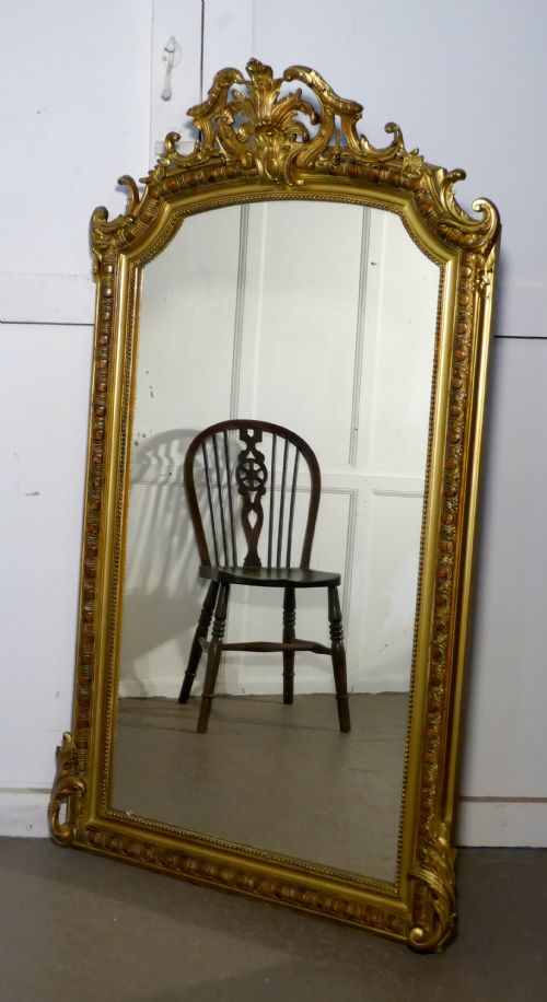 fig 1. A Large 19th Century French Gilt Wall Mirror