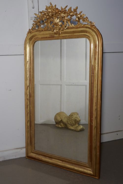 19th Century French Gilt Louis Philippe Wall Mirror