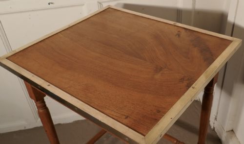 fig 2. Art Deco Blonde Mahogany, Brass Bound Table