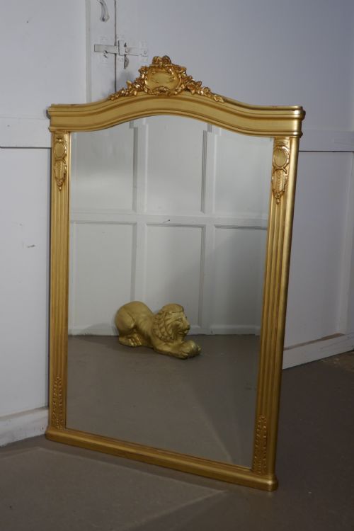 Large 19th Century Napoleon III French Gilt Wall Mirror