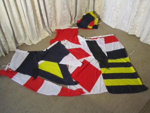 A Set of Maritime 43 Large Signalling  Flags