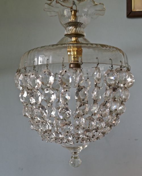 fig 2. Large French Basket Crystal Chandelier