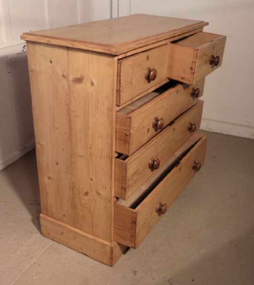 fig 1. Victorian Stripped Pine Chest of Drawers