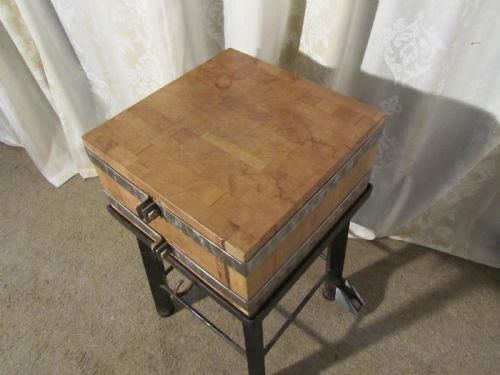 fig 3. French Vintage Mobile Butchers Chopping Block