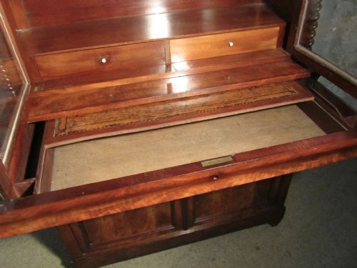 fig 2. William IV Scottish Flame Mahogany Secretaire Bookcase