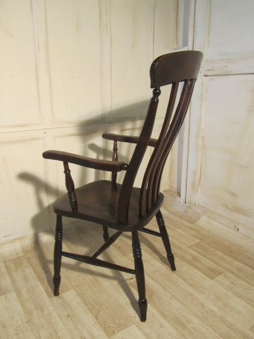 fig 2. Victorian Beech and Elm Slat Back Carver Chair