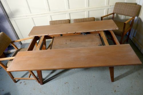 fig 3. Limed Oak Extending Dining Table and set of 6 Chairs
