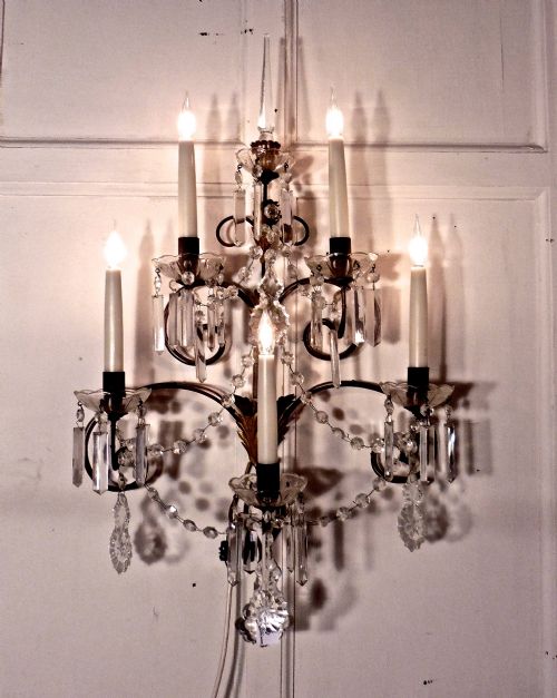 fig 1. A Magnificent pair of Large Wall Chandeliers