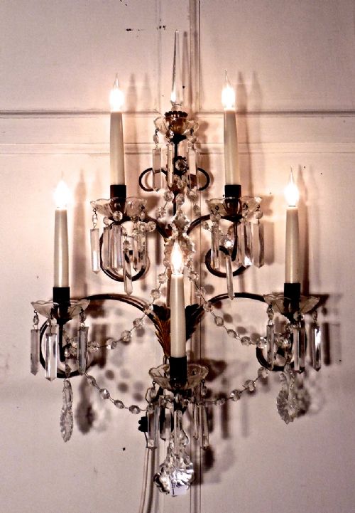 fig 2. A Magnificent pair of Large Wall Chandeliers