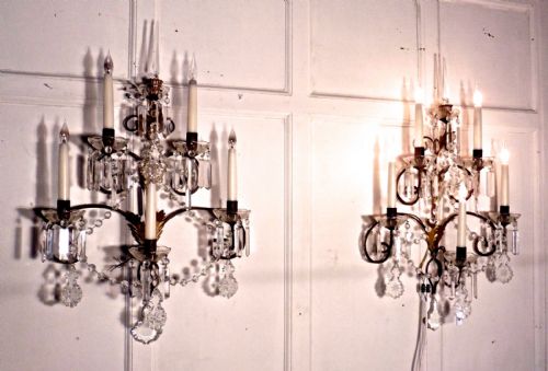 fig 4. A Magnificent pair of Large Wall Chandeliers