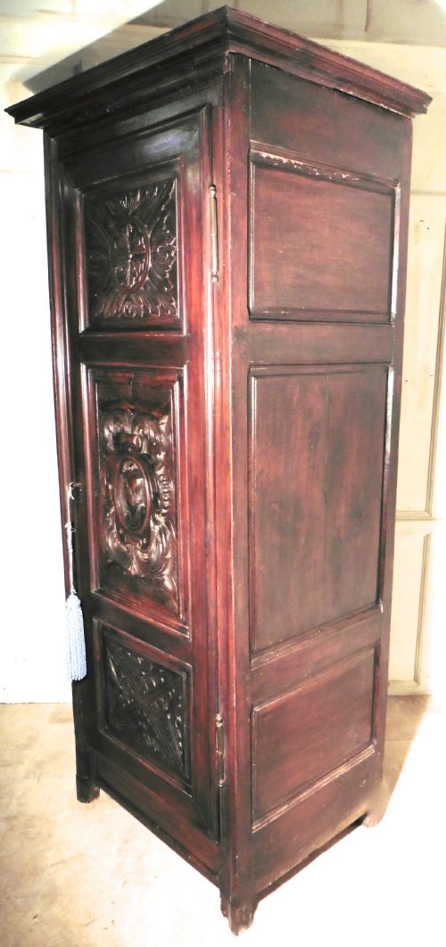fig 2. 17th Century French Carved Oak Hall Cupboard