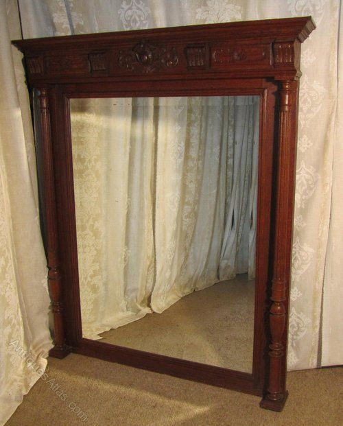 fig 2. A Very Large French Carved Oak Wall Mirror