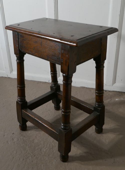 fig 2. Early 19th Century Oak Joint or Coffin Stool