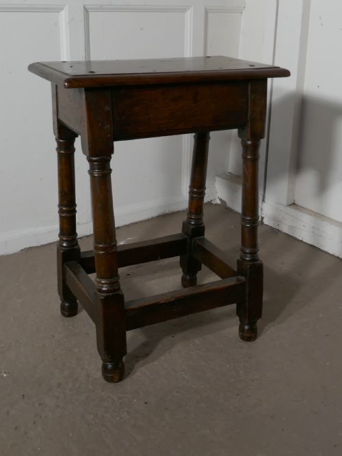 fig 4. Early 19th Century Oak Joint or Coffin Stool