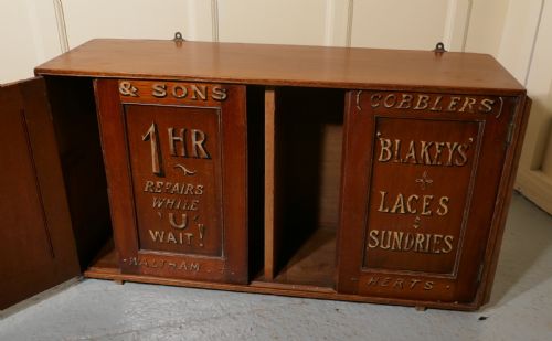 fig 1. Victorian Boot & Shoe Makers Shop Cupboard, Shop Display