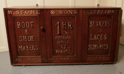 Victorian Boot & Shoe Makers Shop Cupboard, Shop Display