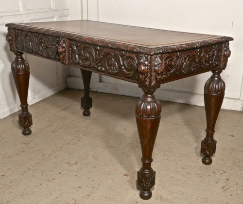 fig 4. Carved Gothic Oak Writing Table or Centre Table