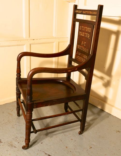 fig 1. Great Eastern Railways Station Master’s Chair Carver Chair