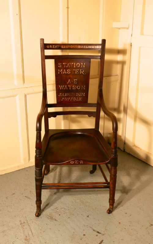 Great Eastern Railways Station Master’s Chair Carver Chair