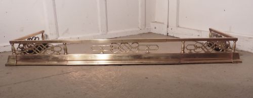 fig 1. Large Victorian Art Nouveau Brass Fender