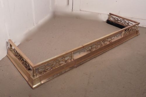 fig 2. Large Victorian Art Nouveau Brass Fender