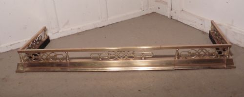 fig 3. Large Victorian Art Nouveau Brass Fender