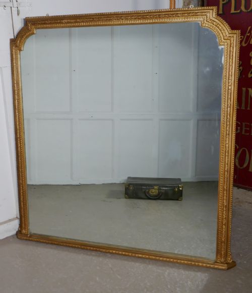 fig 1. Very Large Gilt Overmantel or Over Mantle Mirror