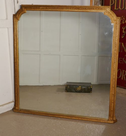 Very Large Gilt Overmantel or Over Mantle Mirror