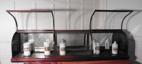 fig 1. Large Victorian Mahogany Shop Display Counter Cabinet,