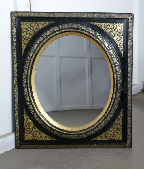 Stunning French Empire Gilt and Lacquer Wall Mirror