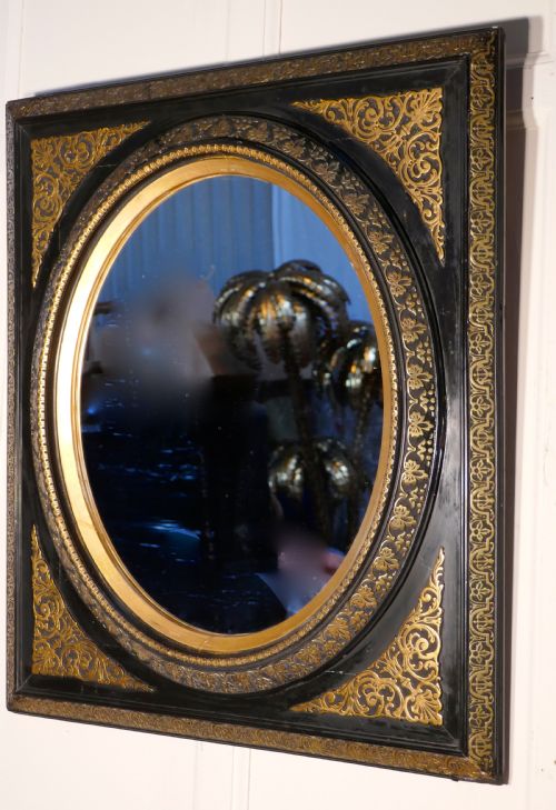 fig 1. Stunning French Empire Gilt and Lacquer Wall Mirror