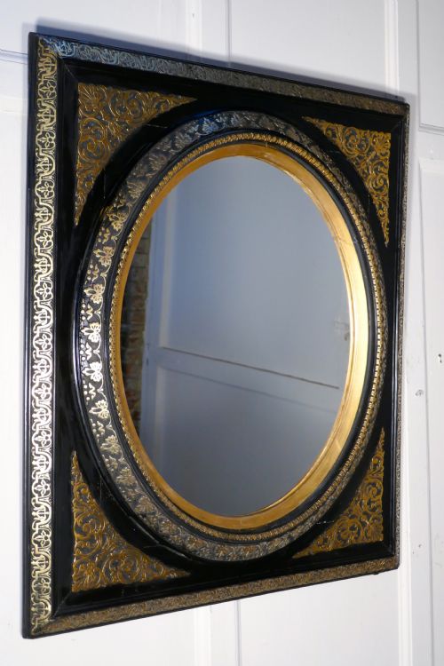 fig 2. Stunning French Empire Gilt and Lacquer Wall Mirror