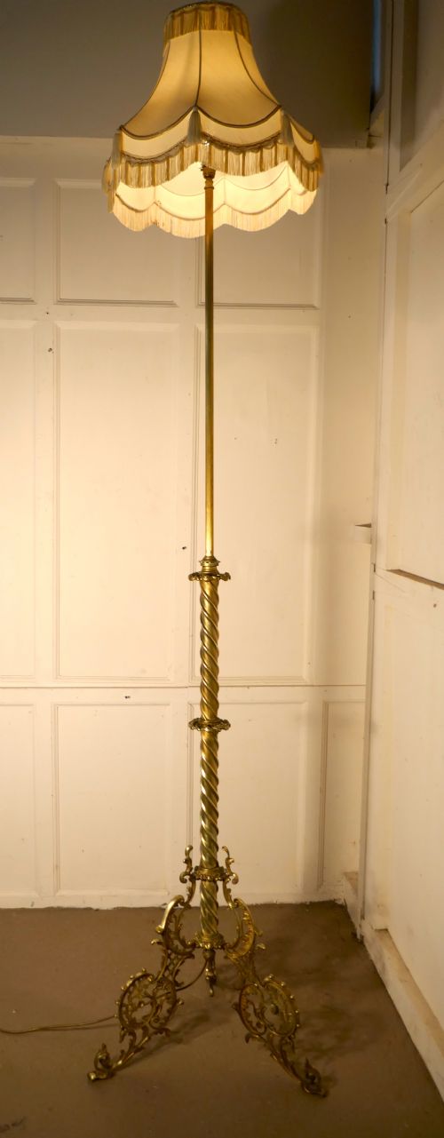 fig 1. Adjustable Brass Floor Lamp Rococo Standard Lamp