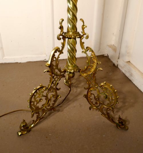 fig 2. Adjustable Brass Floor Lamp Rococo Standard Lamp