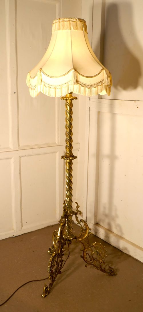 fig 4. Adjustable Brass Floor Lamp Rococo Standard Lamp