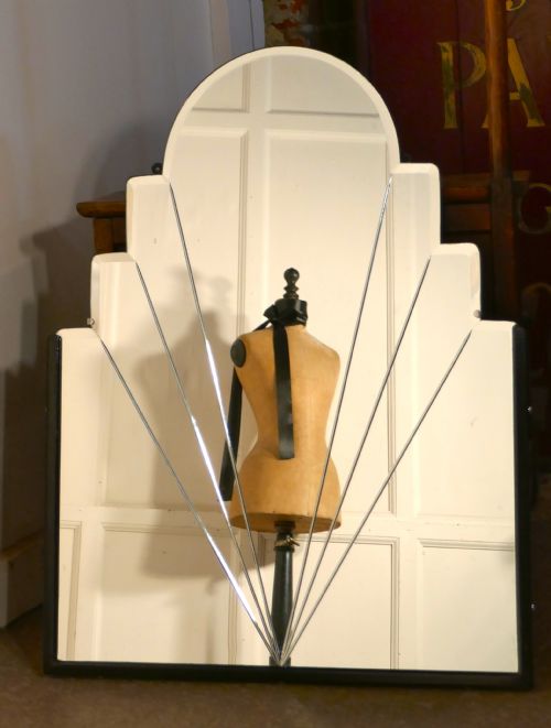fig 3. A Lovely Art Deco Odeon Style Wall Mirror.