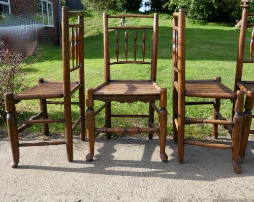 fig 5. Set of 6 Early 19th Century Elm and Ash Country Chairs