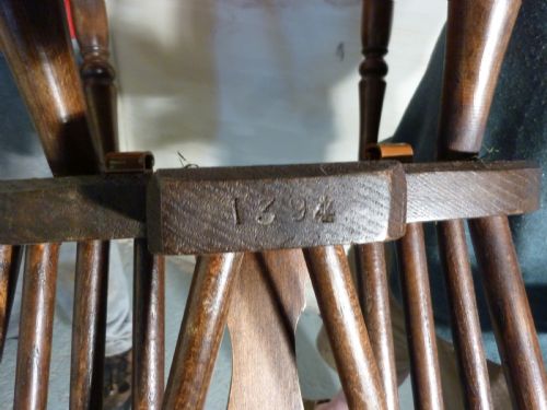 fig 1. A pair of Victorian Beech & Elm Wheel Back Chairs