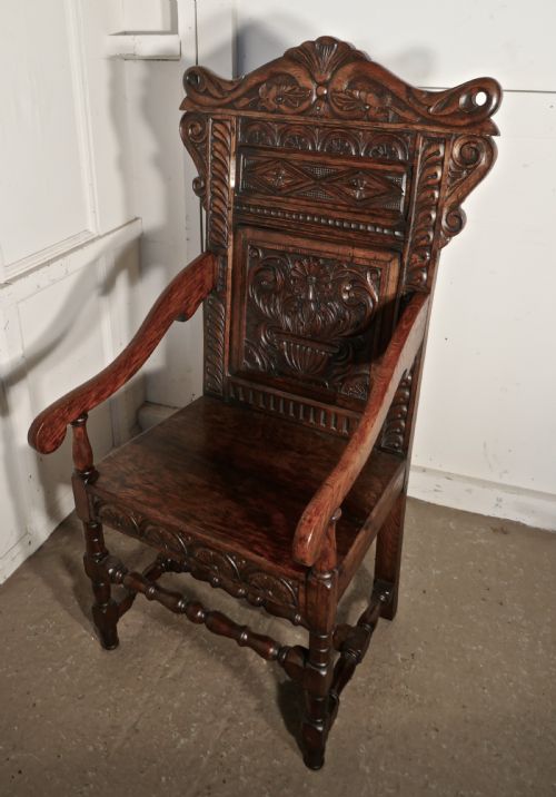 fig 1. 17th Century Carved Oak Wainscot Chair127