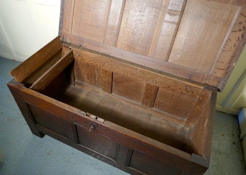 fig 1. 18th Century Panelled Oak Coffer